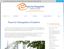 Tablet Screenshot of osteopathie-in-frankfurt.de